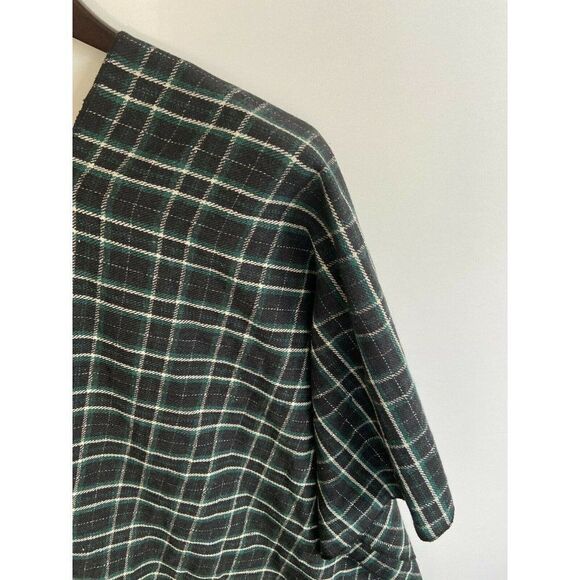 Black Plaid Women Cape One Size - Picture 4 of 4